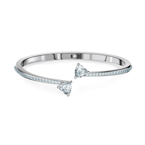 Swarovski Bijoux - Bracelet Swarovski 5535354 - Bracelet-Jonc métal argenté cristaux Femme - Bijoux Coeur