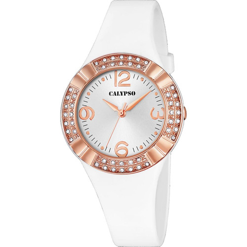 Montre Femme Calypso K5659-1 - Bracelet Silicone Blanc