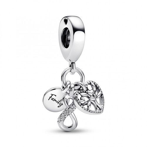 Pandora - Charm triple pendants Family - Charm pandora coeur