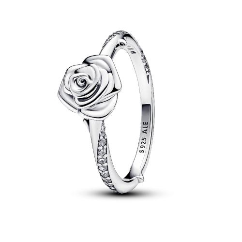 Pandora - Rose sterling silver ring with clear cubic zirconia - Nouv pandora 0424